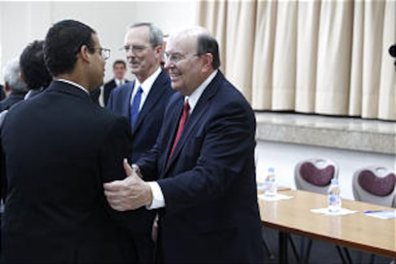 Elder Quentin L. Cook of the Quorum of the Twelve and Elder Tad R. Callister of the Presidency of th