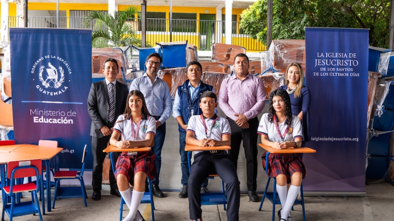 School furniture donated by the Church and Guatemala’s Ministry of Education is delivered to a school in Huehuetenango, Guatemala, on Aug. 6, 2026.