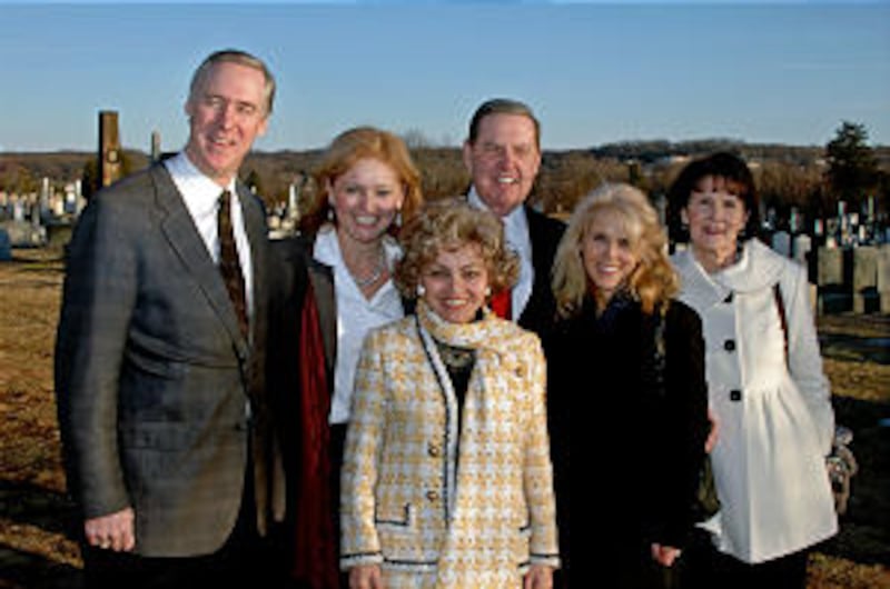 Joining Elder Holland and Sister Lantos are, from left, Richard and Katrina Swett, Annette Tilleman-