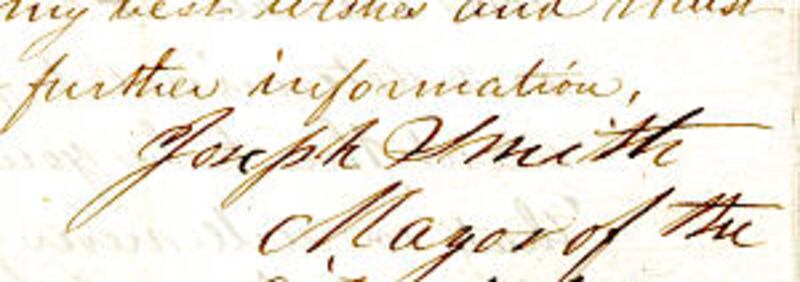Joseph Smith papers. signature