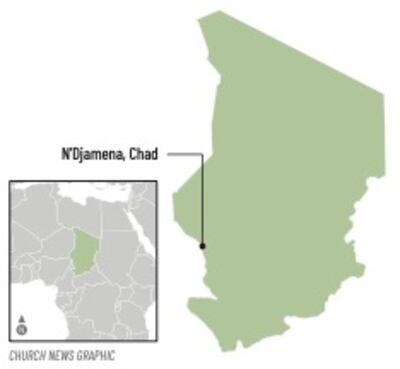 Chad is highlighted in this map of central Africa.