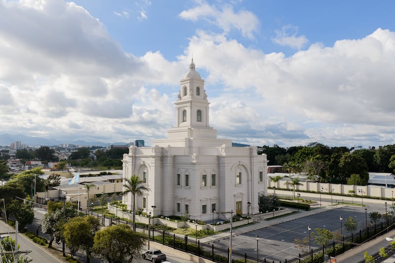 The exterior of the Miraflores Guatemala City Guatemala Temple.