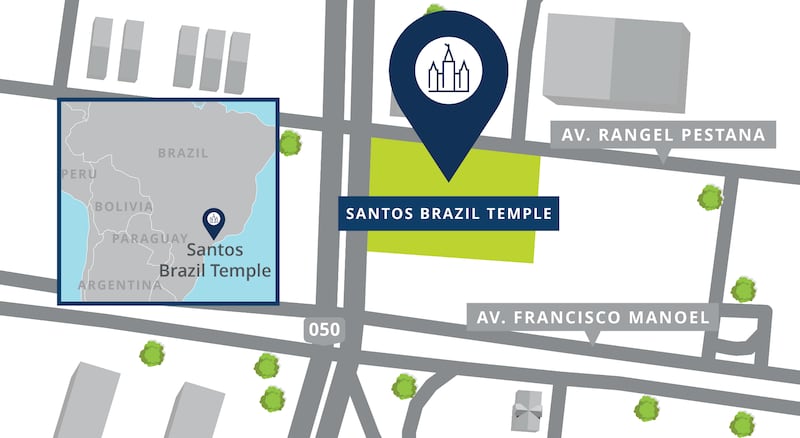 A map of the Santos Brazil Temple site.