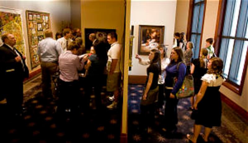 Hundreds tour the 8th International Art Competition opening at the LDS Conference Center in Salt Lak