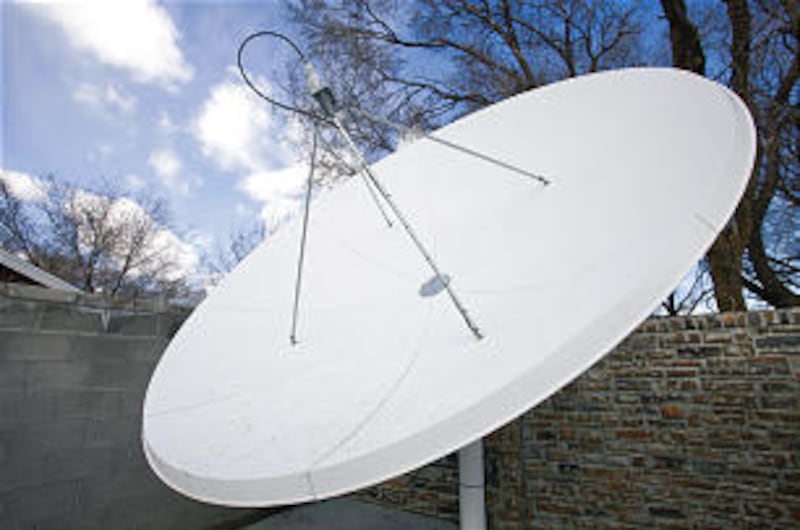 Many stake centers throughout the world use satellite dishes to watch Church broadcasts.