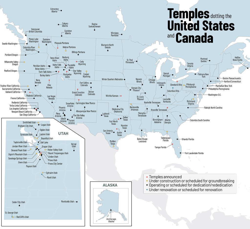 See the locations, status of Church of Jesus Christ’s 282 temples ...