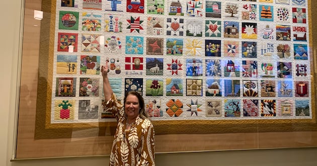 ‘The Family Quilt’ at Temple Square Visitors’ Center made by members around the world