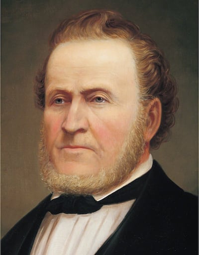 A portrait of Brigham Young, who served as the second president of the Church from 1847 to 1877. Painted by George Martin Ottinger.