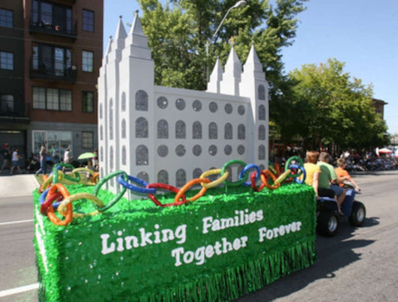 The Hunter South Stake float participates in the Days of '47 youth parade.
