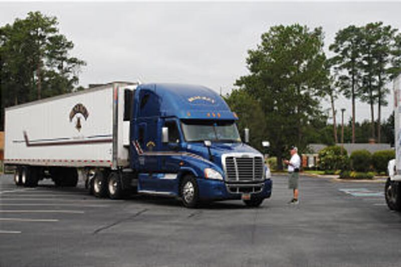 A van arrives in North Carolina from the Atlanta location of Deseret Industries to provide humanitar