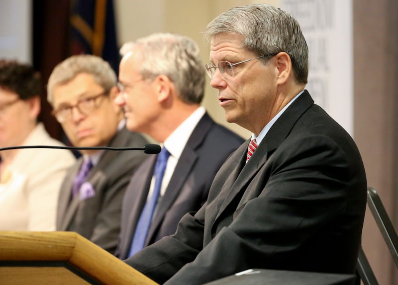 D. Gordon Smith, Brigham Young University’s J. Reuben Clark Law School dean and Glen. L. Farr Professor of Law, speaks during the Religious Freedom Annual Review at the BYU Conference Center in Provo on Wednesday, June 19, 2019.