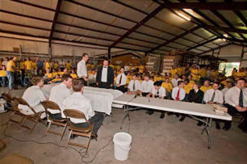 More than 550 Church members from the Rogers Arkansas and Springfield Missouri stakes gather for Sun