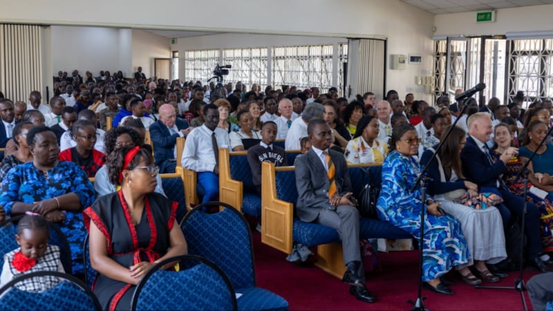 Members of the Nairobi Kenya South Stake listen during stake conference with Elder Gérald Caussé on Sunday, Oct. 25, 2026.