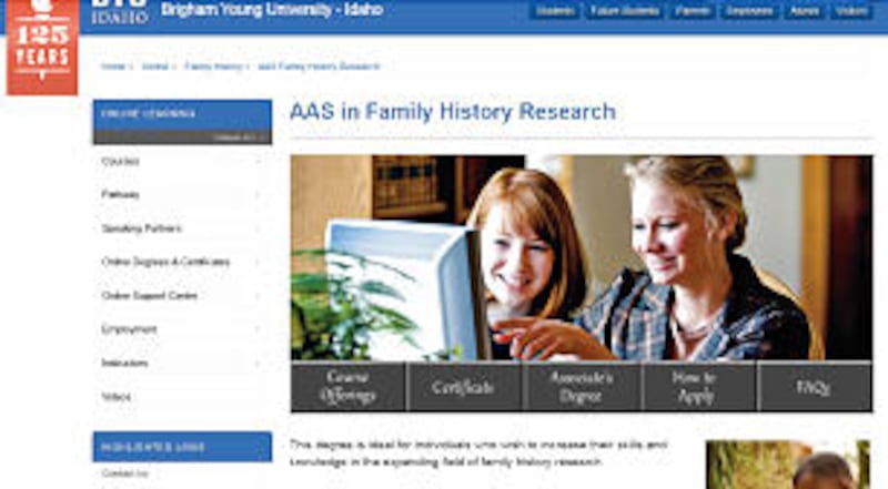 BYU-Idaho offers a new applied associates of science degree in family history research.
