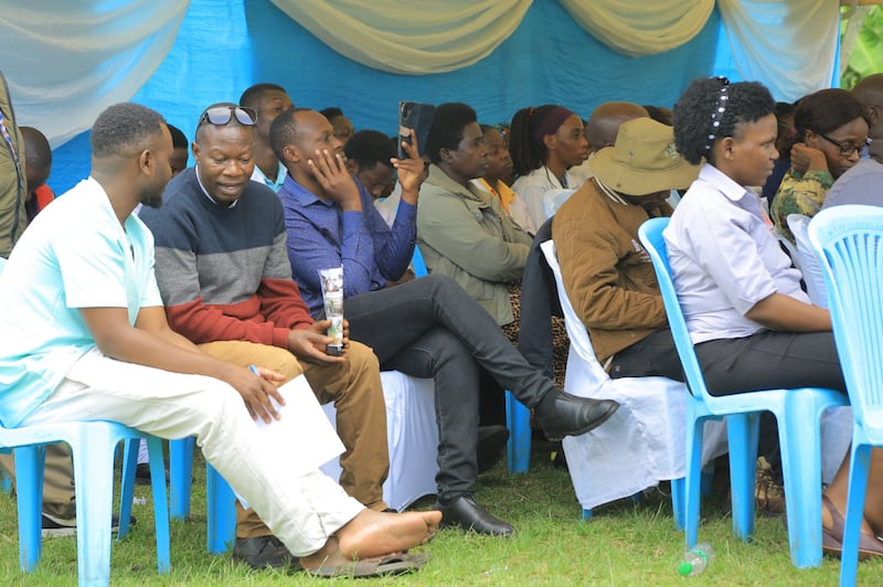 Community members attend the handover ceremony in Kicwamba Sub-County, Kabarole District, Uganda on Sept. 30, 2025.