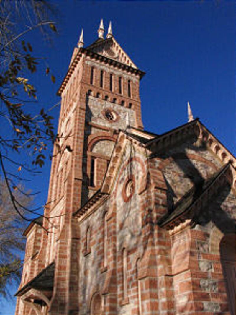 Ornate stone work on 1889 tabernacle has been compared to needlework,