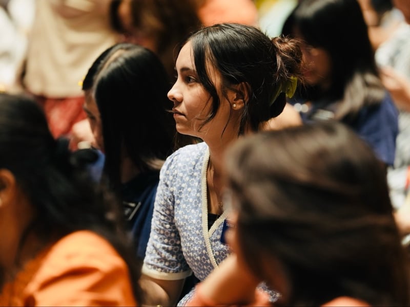 A missionary listens as President Rosemary K. Chibota speaks during a devotional at the Philippines Missionary Training Center on Wednesday, Sept. 16, 2026.