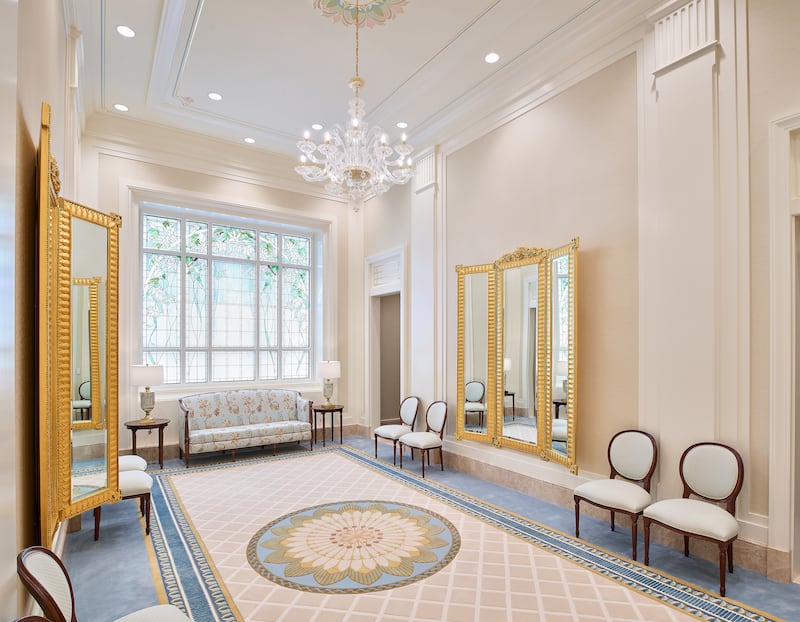 The bride's room of the Lindon Utah Temple.