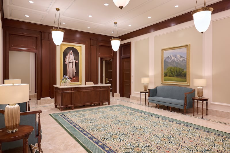 The recommend desk of the Lindon Utah Temple.