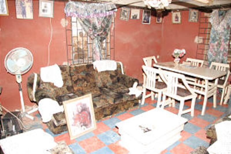 Sitting room in Obinna home where members met.