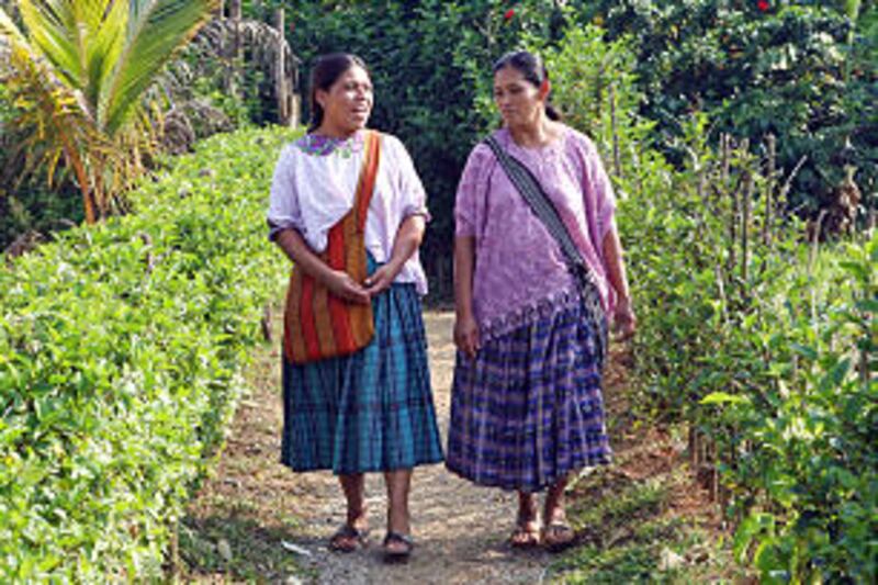 Magdalena Cuz makes visits to other women that belong to her LDS congregation in Seamay, Guatemala.