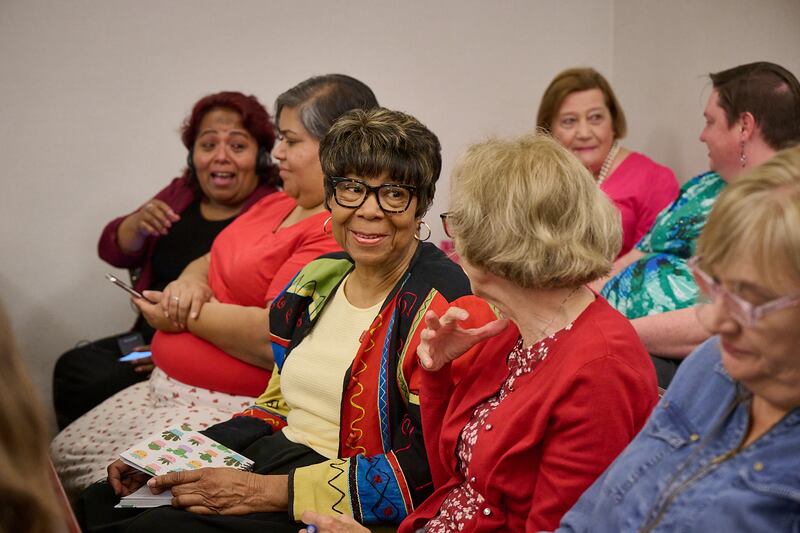Church members attend a devotional with President Camille N. Johnson and Elder Vaiangina Sikahema in Carmel, Indiana.