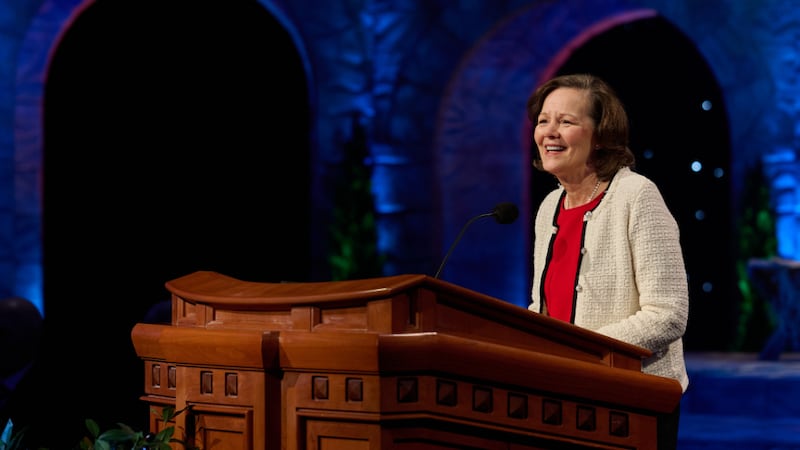 Primary General President Susan H. Porter speaks during a broadcast of the First Presidency's Christmas Devotional on Sunday, Dec. 7, 2025.