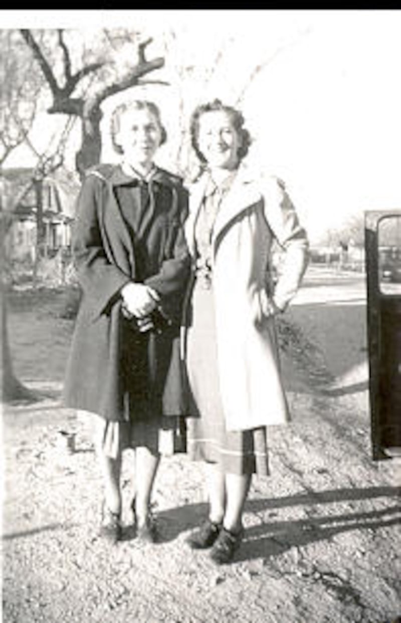 Sister Arlette Hart, left, and Sister Irene Eldridge, right, were missionary companions Pueblo, Colo