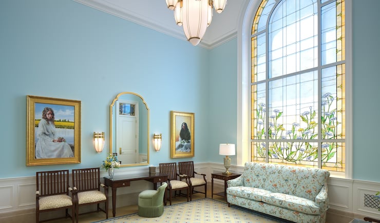 The bride's room of the Montpelier Idaho Temple.