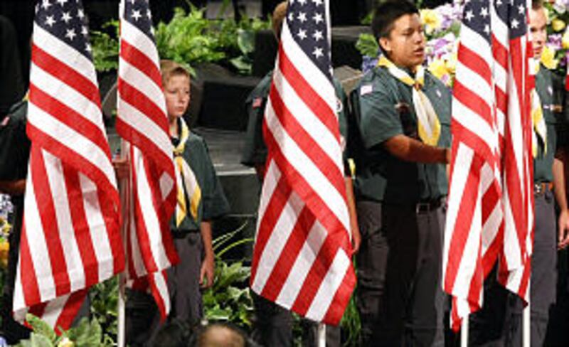 Boy Scouts of America participate in Golden Days, A Celebration of Life, in honor of President Thoma