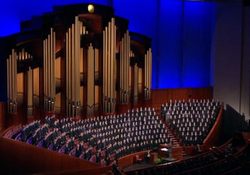 Aaronic Priesthood choir sings during the priesthood session of the 183rd Semiannual General Confere