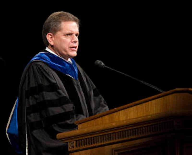 Brother David L. Beck, Young Men general president spoke to graduates and their supporters during co