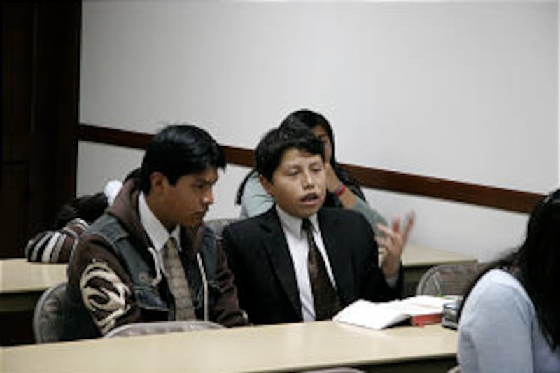 An Aaronic Priesthood holder in La Paz, Bolivia, shares his thoughts on the Book of Mormon during Su