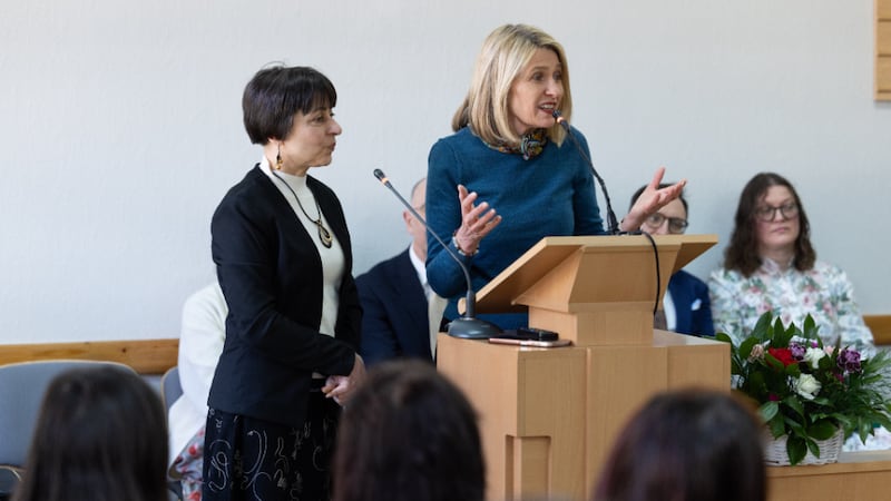 President Camille N. Johnson speaks during a women's meeting at the Avlabari Branch in Tbilisi, Georgia, on Thursday, March 5, 2026.