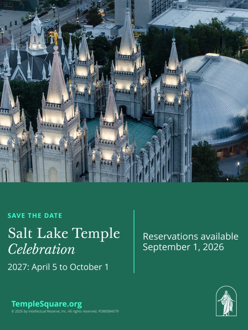 Reservations for open house tours of the Salt Lake Temple during the six-month Salt Lake Temple Celebration will be available on Sept. 1, 2026, on TempleSquare.org.