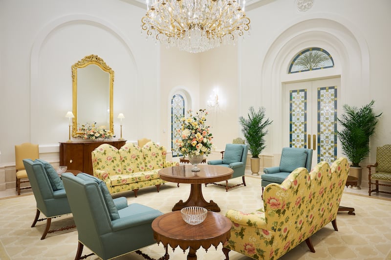 The celestial room of the Yorba Linda California Temple.