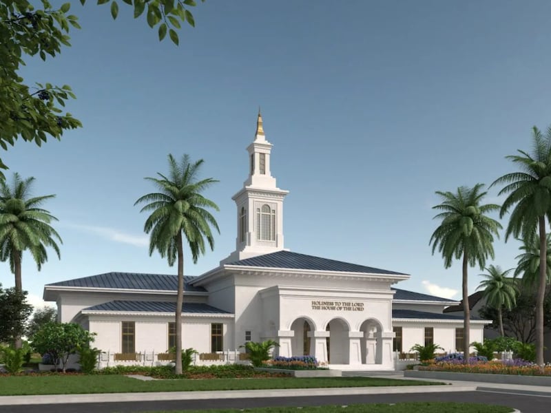A rendering of the Pago Pago American Samoa Temple.