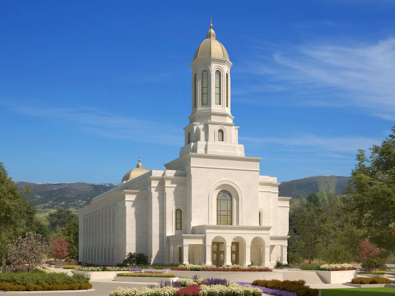 A rendering of the Ephraim Utah Temple.
