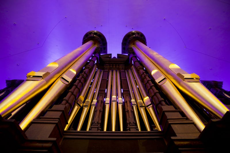 The Tabernacle organ in the Salt Lake Tabernacle on May 20, 2025, before extensive renovation work.