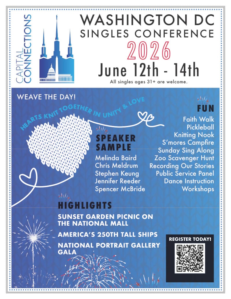 The Washington D.C. Singles Conference takes place June 12-14, 2026, in the U.S. capital.