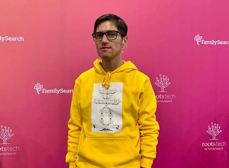Gonzalo Luengo, a genealogist from Chile, attends RootsTech in Salt Lake City, Utah, on Friday, March 3, 2023.
