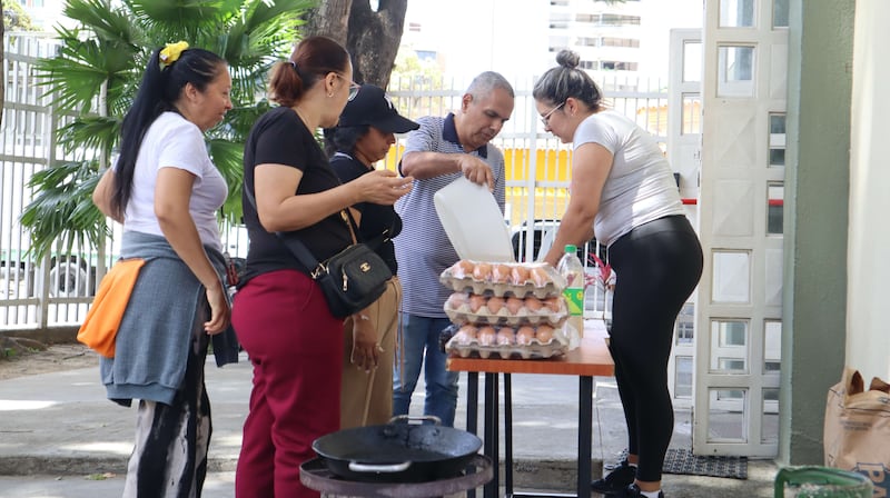 Volunteers and missionaries from The Church of Jesus Christ of Latter-day Saints prepare supplies for those affected by twin earthquakes in Venezuela, Saturday, June 27, 2026.