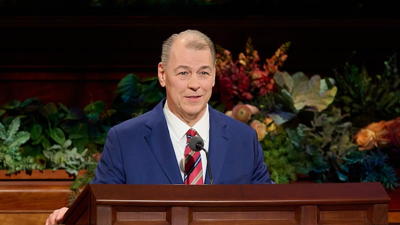Elder Paul H. Sinclair, a General Authority Seventy, speaks during the Sunday afternoon session of the 196th Semiannual General Conference of The Church of Jesus Christ of Latter-day Saints in the Conference Center in Salt Lake City on Oct. 4, 2026.