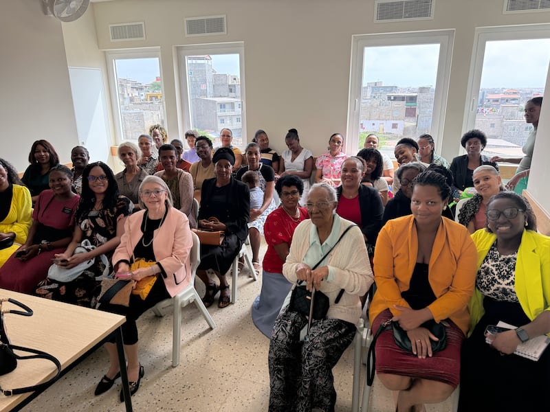 Relief Society sisters meet in the new Eugenio Lima Chapel in Praia, Cape Verde, Sunday, April 12, 2026.