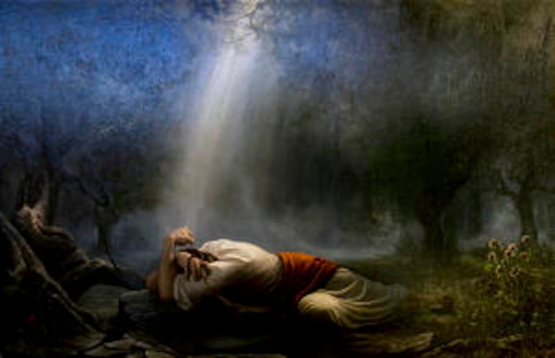 Utah artist Adam Abram captures Christ's intense suffering in his oil painting "Gethsemane." Depicti