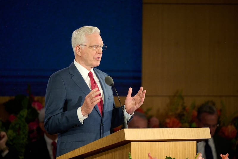 President D. Todd Christofferson, second counselor in the First Presidency, speaks at the 2026 Seminar for New Mission Leaders at the Provo Missionary Training Center in Provo, Utah, on June 19, 2026.