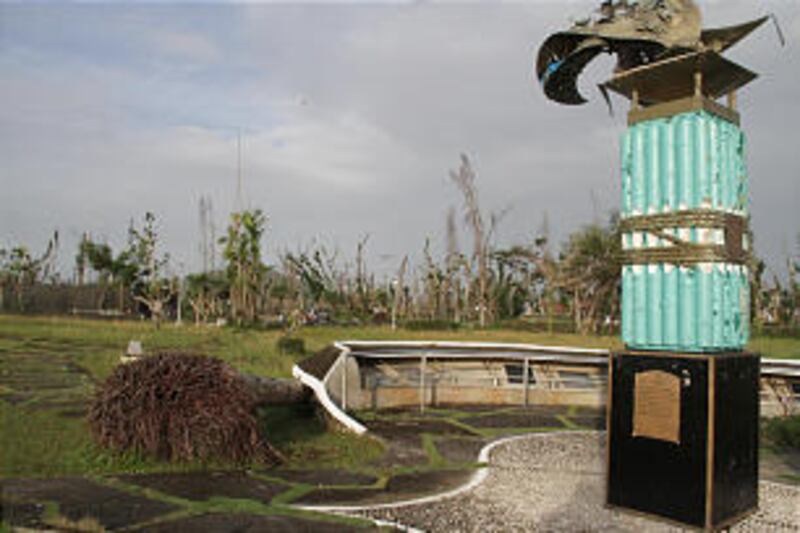 Four months after Typhoon Haiyan struck the central Philippines, a storm's signature remains in Tacl