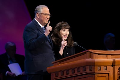 Elder Neil L. Andersen and Sister Kathy Andersen underscore being as one as they speak on Friday, June 26, 2020, at the 2020 Mission Leadership Seminar.