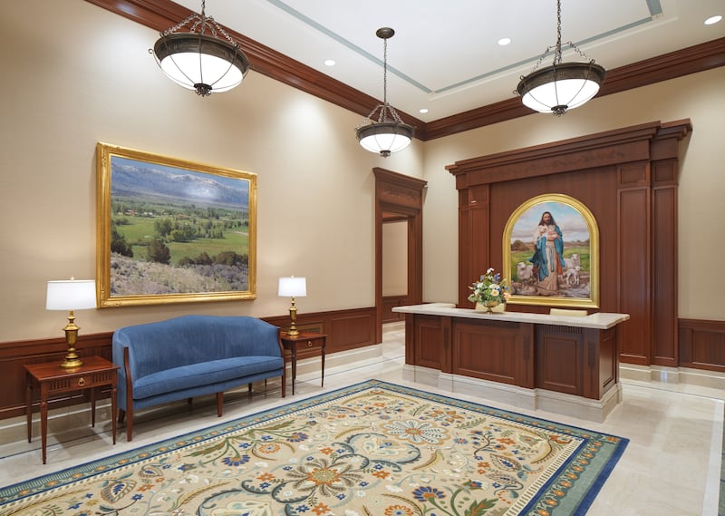 The recommend desk of the Ephraim Utah Temple.