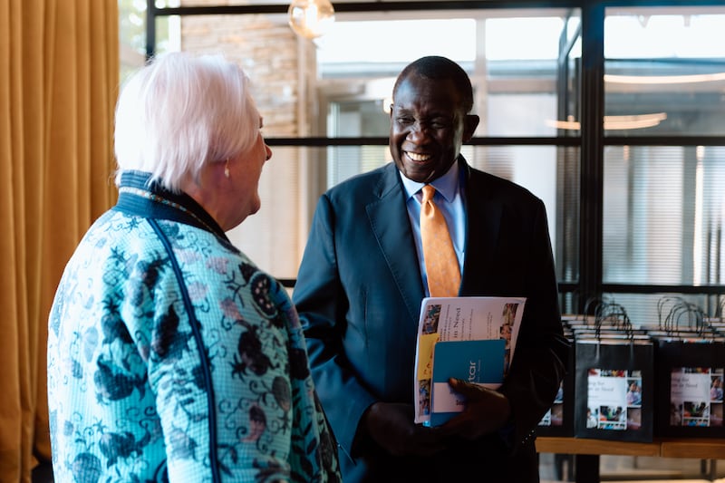 Arie Deng Ruai Deng, Ambassador of South Sudan to the United Nations in Geneva, attends a panel discussion with The Church of Jesus Christ of Latter-day Saints on Wednesday, April 15, 2026, in Geneva, Switzerland.